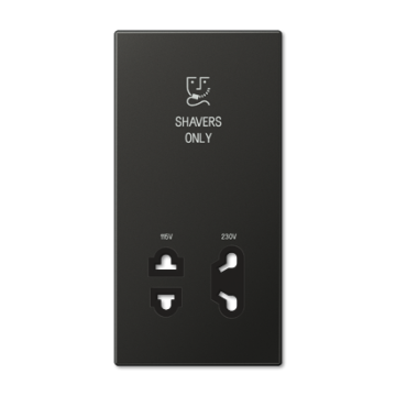 Jung SOAN7522PL cover 1-way, shavers only, painted aluminium, LS series, anthracite (painted aluminium)