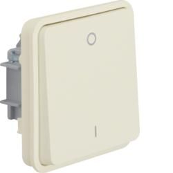 Berker 30423512 switch insert 2-pole with rocker and imprint '0' and '1' AP/UP polar white m