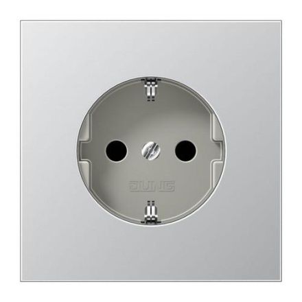 Jung AL1520KI SCHUKO socket, 16 A 250 V ~, integrated increased contact protection, SAFETY+, LS series, aluminum