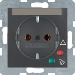 Berker 41081606 SCHUKO socket with surge protection anthracite, matt Berker B.3/B.7