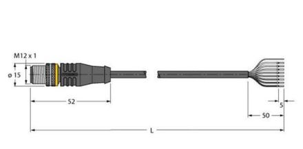 Turck 6625466 RSS8T-10/TXL actuator and sensor cable