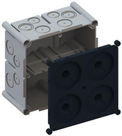 Kaiser 9902.24 Varifix 2x2 with protective cover concrete construction inlet box
