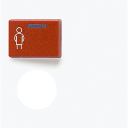 Jung A071BWW cover for Ackermann, type 73071, 73075 A, red, series AS/A, alpine white