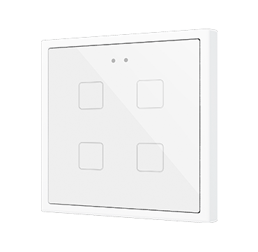 ZENNIO ZVIF70X4W KNX push button sensor Flat 70 | 4-way | white