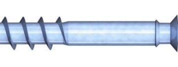 Reisser 000197S121-0600802-1 spacer screw RN 0197, wood-wood, Flaseko with milling ribs, TX25, cutting notch, 6.0 X 80, steel, galvanized, blue, 1x sliding, packed in 100 pieces