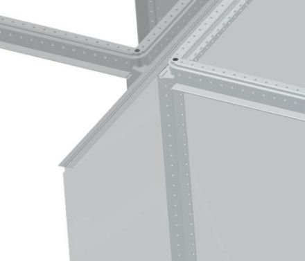 Schäfer IT-Systems 506739110 IS-1 200x90 galvanized packed partition wall