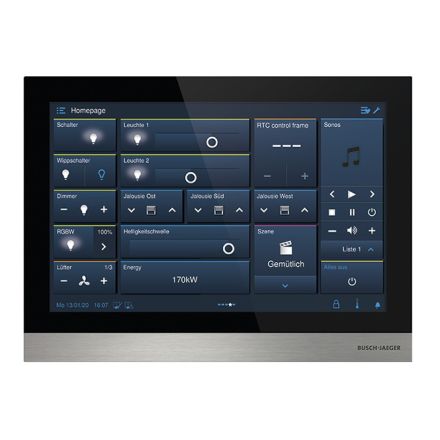 BUSCH-JAEGER H8237-5B-03 Touch panel IP touch | LAN/LAN | black | 10 inches