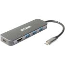 D-Link DUB-2333 5-in-1 USB-C Hub with HDMI/Power Delivery Hub