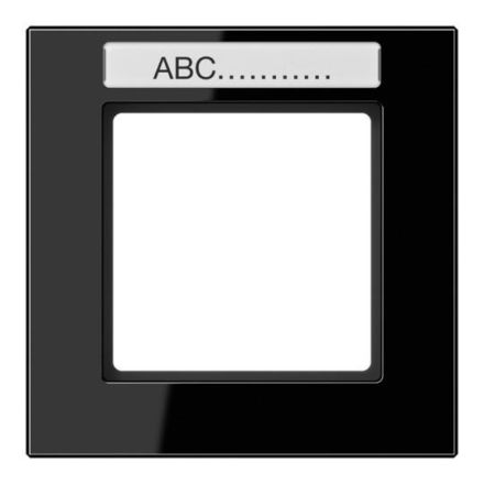 Jung AC581BFNASW frame 1-way, with label field, vertical and horizontal mounting, thermoplastic, A CREATION, black