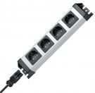 Kopp 226320016 POWERversal 4-way 250V 16A 3600W IP20 power strip