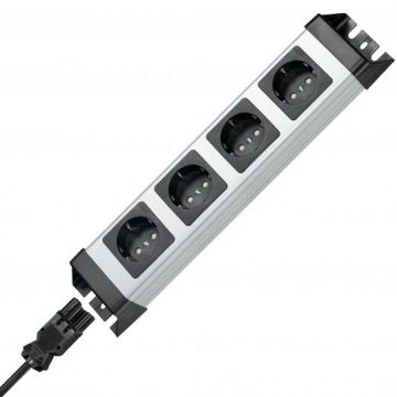 Kopp 226320016 POWERversal 4-way 250V 16A 3600W IP20 power strip