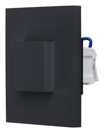 EVN LQ41840AD 1.8W 4000K 30lm IP44 stainless steel anthracite LED recessed wall spotlight LB21