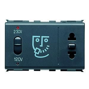 Gewiss GW30711 Shaver socket isolating transformer 3M 230V 20VA black socket