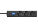 Kopp 233905019 DUOversal Plus 3-way anthracite 3m power strip