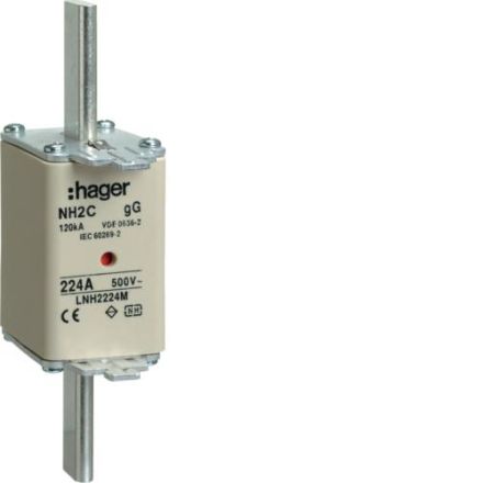 Hager LNH2224M NH fuse link NH2C gG 500V 224A K-detector