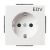 Busch-Jaeger 20 EUCKS/DV-84 SCHUKO® socket insert, with imprint 'EDV' studio white