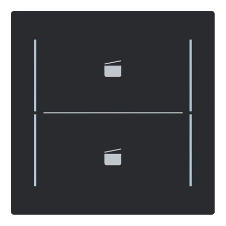 BUSCH-JAEGER LFST/A.2.70.11-45M button for Keypad art | 2-way, scene | matt black