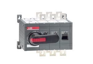 ABB Stotz-Kontakt OT400E03CP, load changeover switch 3-pole 400A with handle and shaft open switching I-0-II, 1SCA022771R8500