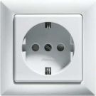 Eltako 30000650 Schuko socket DSS+SDO55-ws white with top part