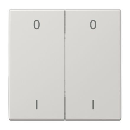JUNG ENOLS995-01LG described EnOcean wireless wall transmitter LS | 4-way, IO symbols | light gray