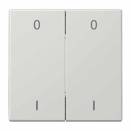JUNG ENOLS995-01LG described EnOcean wireless wall transmitter LS | 4-way, IO symbols | light gray