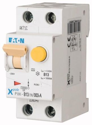 Eaton PXK-B13/1N/003-A FI/LS, 13A, 30mA, LS characteristic curve B, 1p+N, FI-Char: A , 236947