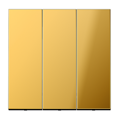 Jung GO993 rocker switch 3-way, metal gold-coloured PVD-coated, series LS, gold-coloured