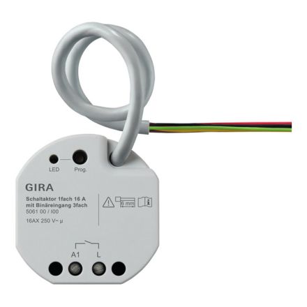 GIRA 506100 KNX switching actuator with binary inputs | 1-way, 3 inputs