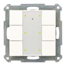 MDT RF-TA55A6.01 KNX-RF push button sensor | 6-way | pure white glossy