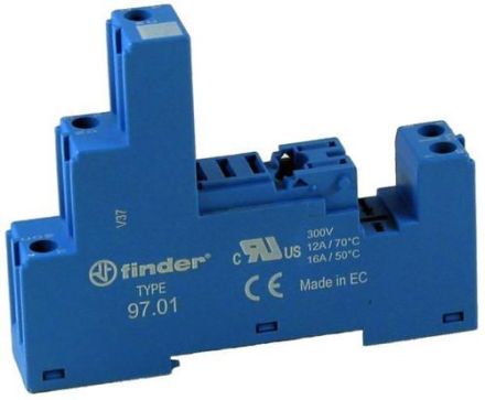 Finder 97.01 relay socket blue