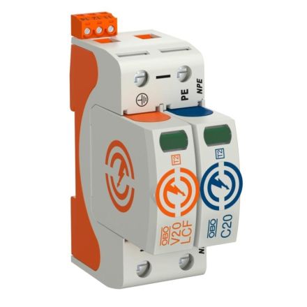 OBO Bettermann 5095544 V20-LCF-1+1+FS-2 leakproof 1-pole+NPE+FS SurgeController V20