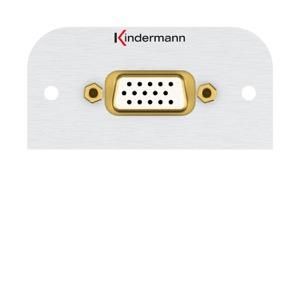 Kindermann 7441000501 VGA HD15 socket with cable breakout connection panel half panel 54x54mm