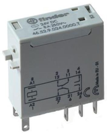 Finder 46.52.9.024.5000T Miniature plug-in relay/rail