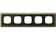 Gira 0215662 5-way cover frame ClassiX Art bronze-black