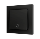 ZENNIO ZS551PB1DA Single button Soft ZS55 | for 1 binary input, bell | black