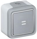 Legrand 069724 rocker switch Plexo IP55 69724 1-pole bel change FR AP, (grey)