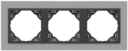 EFAPEL TRIPLE FRAME ALUMINIUM/GRAY