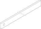 ABN 2FB 40x10x541mm horizontal one-sided CU rail (XCUW142E)