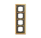 Busch-Jaeger 1724-833 cover frame, 4-way frame polished brass decor anthracite