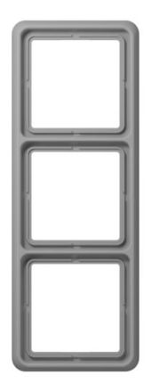 Jung CD583WUGR frame 3-way, vertical and horizontal mounting, thermoplastic, CD 500, grey