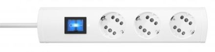 Kopp 234002010 DUOversal Plus 3-way white 5m power strip