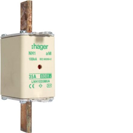 Hager LNH1035M6A NH fuse link NH1 aM 690V 35A K-detector