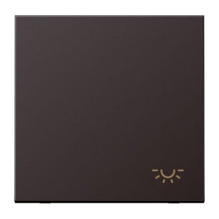 Jung AL2990LD rocker switch 1-way, symbol light, painted aluminium, LS series, dark (painted aluminium)