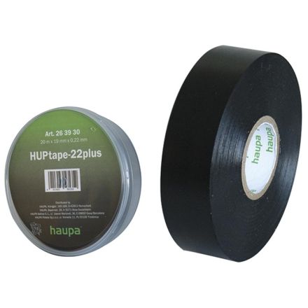 HAUPA 263930 insulating tape 19mm 20m black UV-resistant 60°C