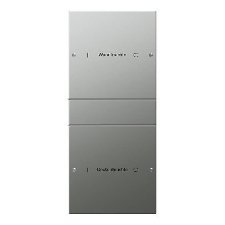 GIRA 2132602 TS3 rocker set for label service System 55 | 2-way (1+1) | stainless steel