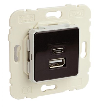 EFAPEL USB DOUBLE CHARGER TYPE A + TYPE C