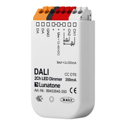 LUNATONE 89453844-350 DALI LED dimming actuator CC DT6 UP | 1-fold, 350 mA