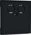 HomeWay TV + LAN 55x55mm black matt central plate