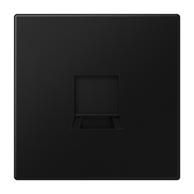 Jung LS1969-15WESWM cover (latched) for modular jack sockets 1-way, EMT, AMP, MTRJ, thermoplastic painted, LS series, graphite black matt