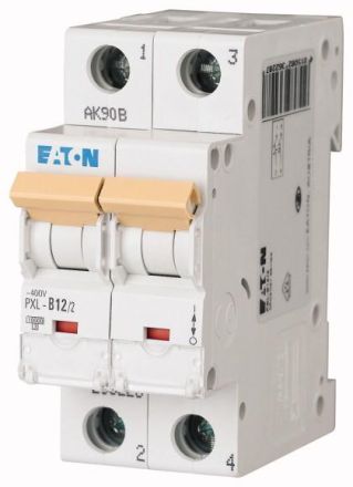 Eaton PXL-C12/2 circuit breaker, 12A, 2p, C-Char , 236286